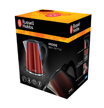 Russell Hobbs Mode electric kettle 1.7 L 3000 W Black, Red, Stainless steel