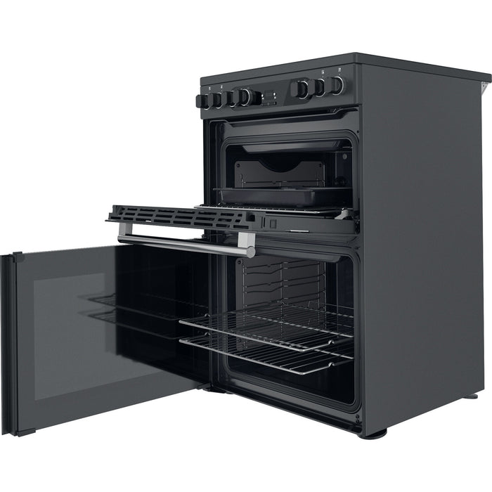 Hotpoint Ariston CD67V9H2CA/UK Freestanding cooker Electric Ceramic Black A