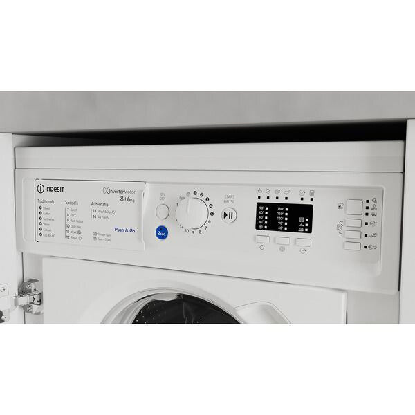 Indesit BI WDIL 861284 UK washer dryer Built-in Front-load White D