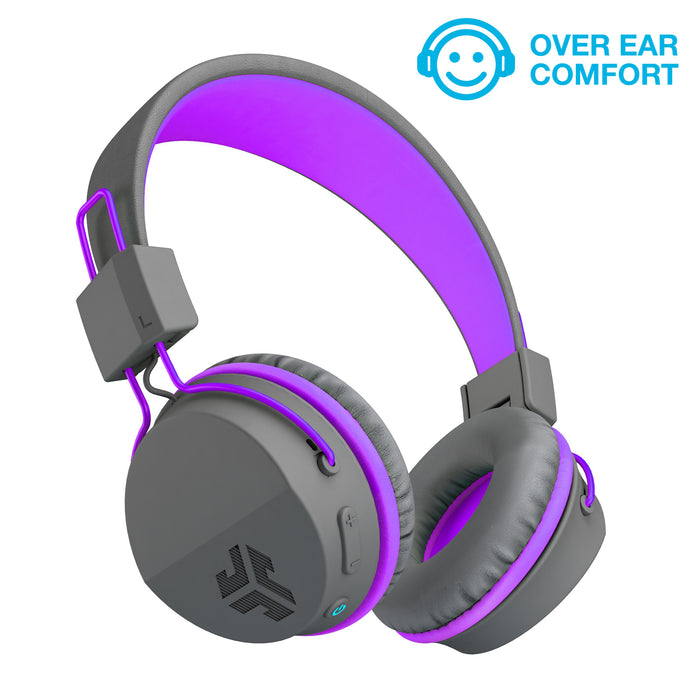 JLab JBuddies Kids Wireless Headphones - Grey/ Purple JLAB