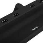 Veho TA-6 Desktop 6 Port USB Charging Hub with 2.4A Output – Black (VAA-016-USB)