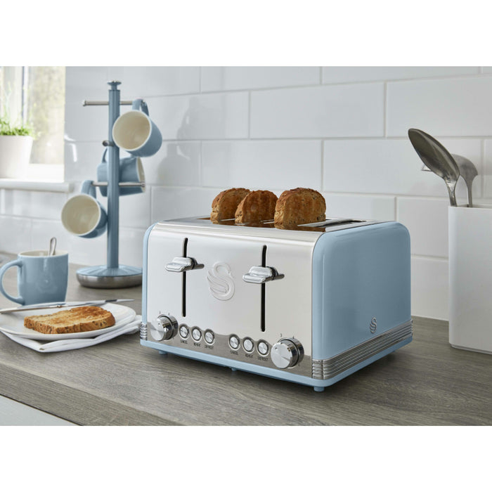 Swan ST19020BLN toaster 6 4 slice(s) 1600 W Blue Swan