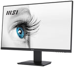 MSI Pro MP273 27 Inch Monitor, Full HD (1920 x 1080), 75Hz, IPS, 5ms, HDMI, DisplayPort, Built-in Speakers, Anti-Glare, Anti-Flicker, Less Blue light, TÜV Certified, VESA, Kensington, Black