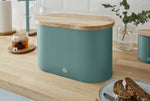 Swan Bread Bin with Wooden Lid Swan