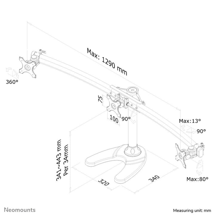 Neomounts monitor desk mount