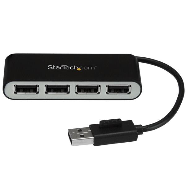 StarTech.com 4-Port Portable USB 2.0 Hub with Built-in Cable StarTech.com