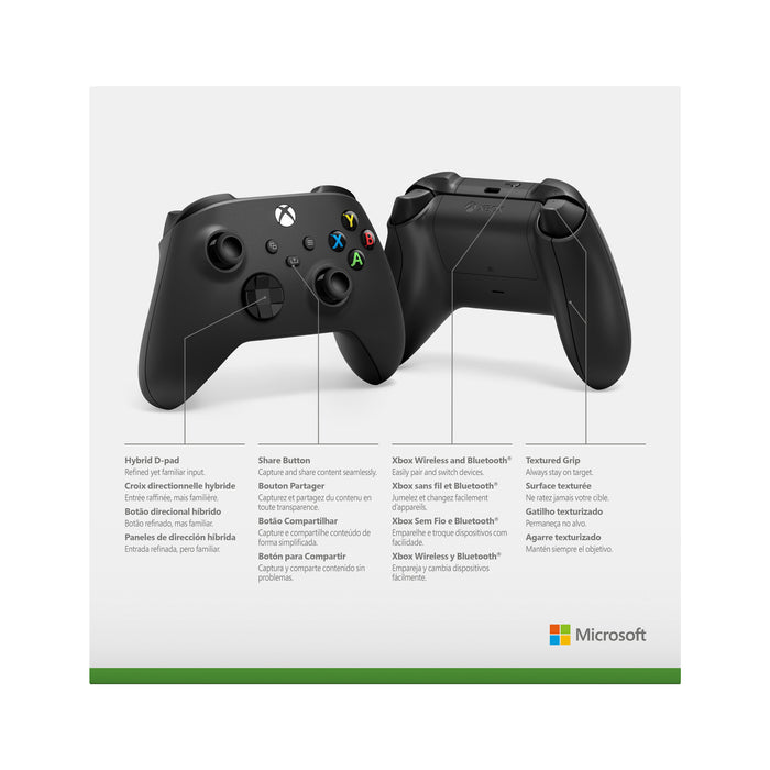 Microsoft Xbox Wireless Controller Black Bluetooth/USB Gamepad Analogue / Digital Xbox One, Xbox One S, Xbox One X