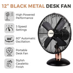 Tower T611000B household fan Black, Rose gold Tower