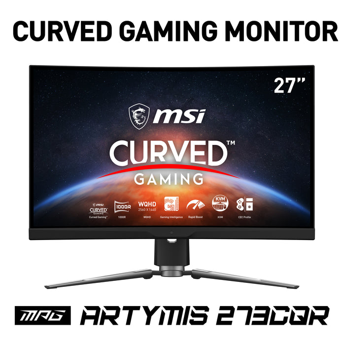 MSI MPG Artymis 273CQR computer monitor 68.6 cm (27) 2560 x 1440 pixels Wide Quad HD LCD Black MSI