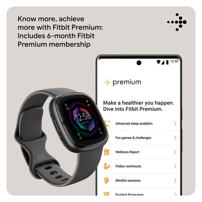 Fitbit Sense 2 Smart Watch - Shadow Grey/Graphite Fitbit