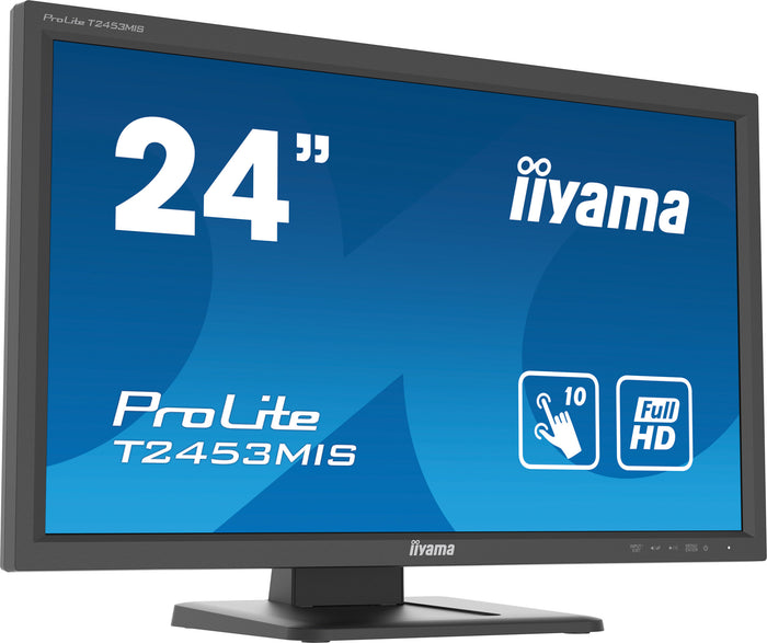 iiyama ProLite T2453MIS-B1 computer monitor 59.9 cm (23.6) 1920 x 1080 pixels Full HD LED Touchscreen Multi-user Black