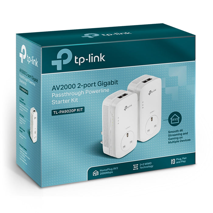 TP-Link AV2000 2-Port Gigabit Passthrough Powerline Starter Kit