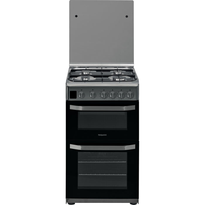 Hotpoint HD5G00CCX Freestanding cooker Gas Black, Stainless steel A+