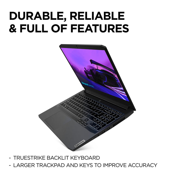 Lenovo IdeaPad Gaming 3 Intel® Core™ i5 i5-11320H Laptop 39.6 cm (15.6) Full HD 8 GB DDR4-SDRAM 512 GB SSD NVIDIA® GeForce® GTX 1650 Wi-Fi 6 (802.11ax) Windows 11 Home Black