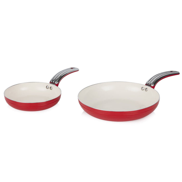 Swan Retro 5 Piece Pan Set Red Swan