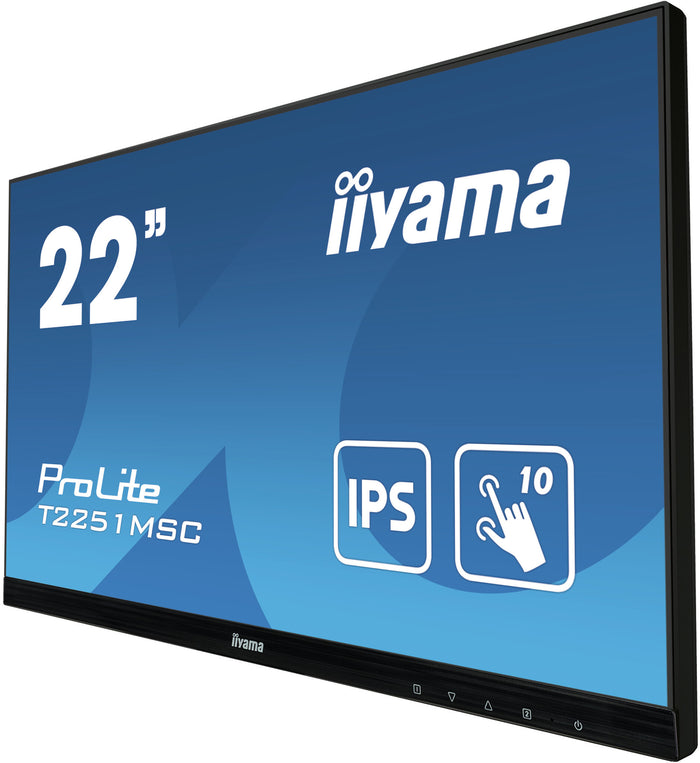 iiyama ProLite T2251MSC-B1 computer monitor 54.6 cm (21.5) 1920 x 1080 pixels Full HD LED Touchscreen Multi-user Black