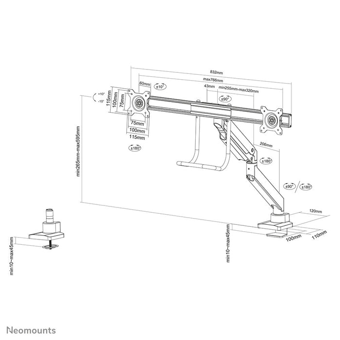 Neomounts desk monitor arm