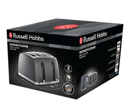 Russell Hobbs Honeycomb 4 slice(s) Grey Russell Hobbs