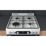 Hotpoint HD67G02CCW/UK cooker Freestanding cooker Gas White A+