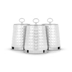 Tower Solitaire Set of 3 Canisters - White