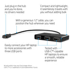 HP USB-C to USB-A Hub