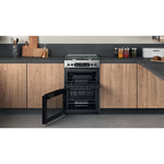 Hotpoint HDM67G0CCX/UK Freestanding cooker Gas Silver A