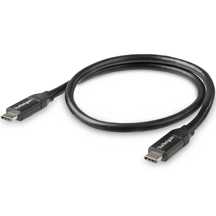 StarTech.com USB-C to USB-C Cable w/ 5A PD - M/M - 0.5 m - USB 2.0 - USB-IF Certified