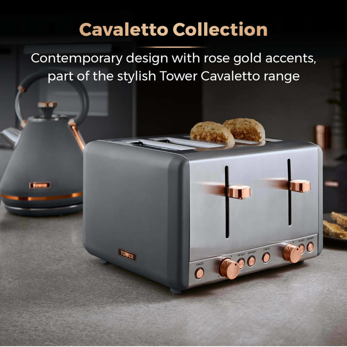 Tower Cavaletto 4 Slice Stainless Steel Toaster Tower