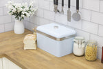 Swan Retro Bread Bin Blue Swan