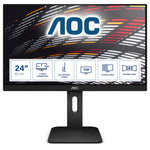 AOC P1 X24P1 computer monitor 61 cm (24) 1920 x 1200 pixels WUXGA LED Black