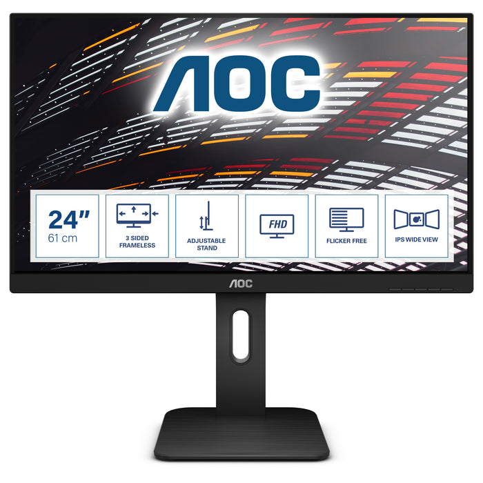 AOC P1 X24P1 computer monitor 61 cm (24) 1920 x 1200 pixels WUXGA LED Black