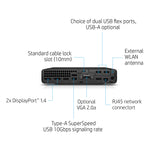 HP EliteDesk 800 G6 Intel® Core™ i5 i5-10500T 8 GB DDR4-SDRAM 256 GB SSD Windows 10 Pro Mini PC Black