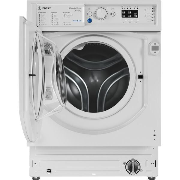 Indesit BI WDIL 861284 UK washer dryer Built-in Front-load White D