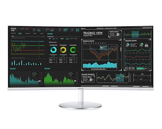 Samsung LC34J791WTPXXU computer monitor 86.4 cm (34) 3440 x 1440 pixels 4K Ultra HD LED Grey