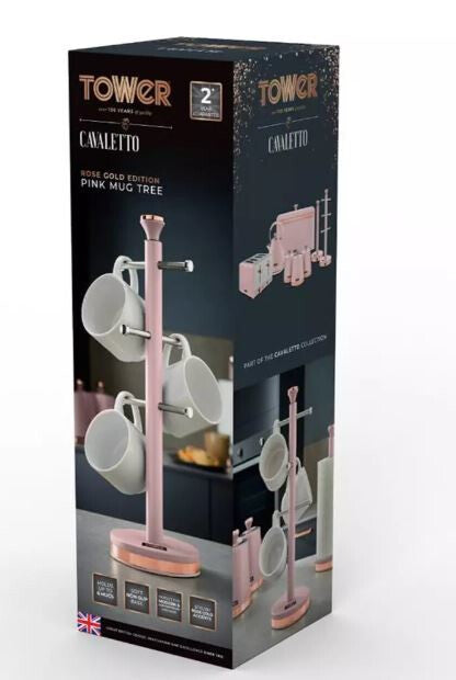 Tower Cavaletto cup holder Pink Stainless steel Tower