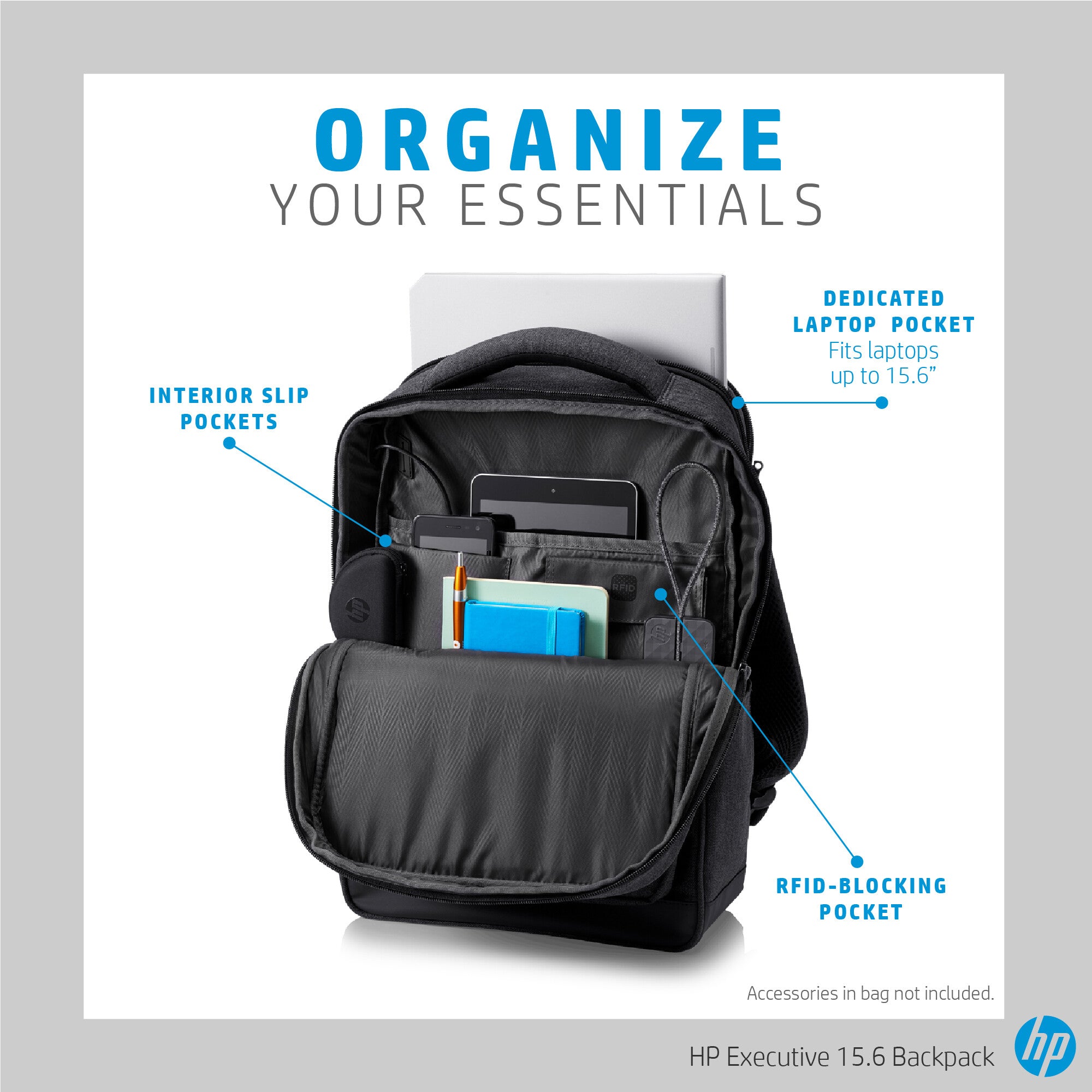 HP Executive 15.6 Backpack Comet