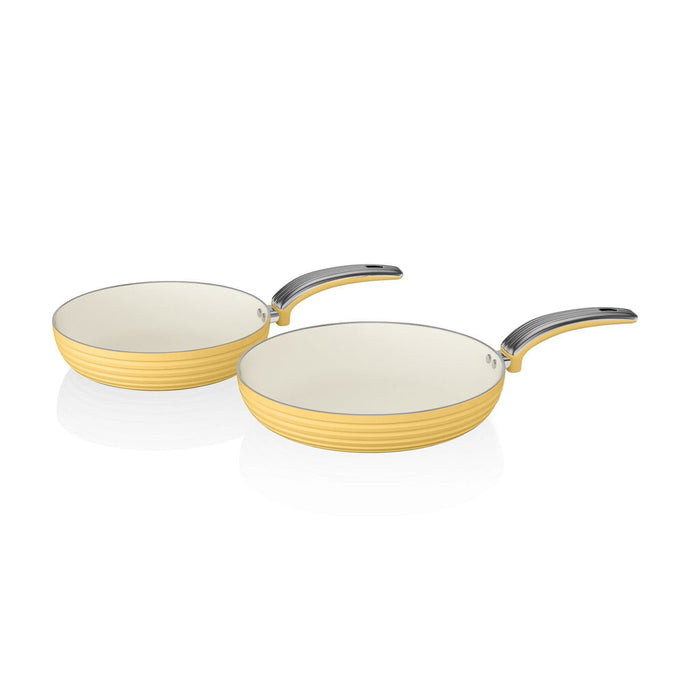 Swan Retro 2 Piece Frying Pan Set Swan