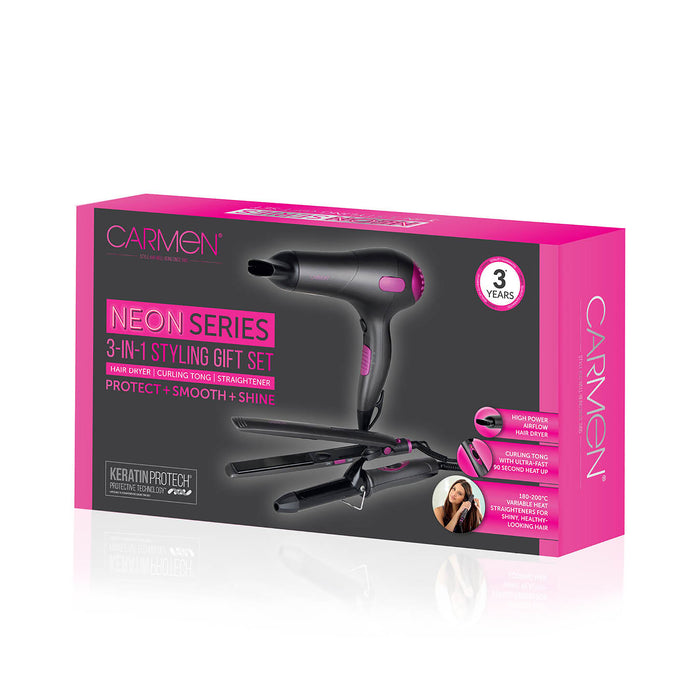Carmen C81128 hair styling tool Hair styling kit Warm Grey, Violet 1800 W Carmen