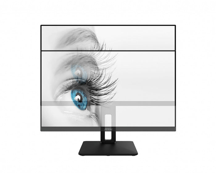 MSI Pro MP242P 23.8 Inch Monitor with Adjustable Stand, Full HD (1920 x 1080), 75Hz, IPS, 5ms, HDMI, VGA, Built-in Speakers, Anti-Glare, Anti-Flicker, Less Blue light, TÜV Certified, VESA, Kensington, Black