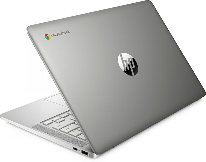 HP Chromebook 14a-nd0002na 35.6 cm (14) HD AMD 3000 3015Ce 4 GB DDR4-SDRAM 64 GB eMMC Wi-Fi 5 (802.11ac) ChromeOS Silver