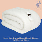 Russell Hobbs RHEKB8003 electric blanket White Fleece, Polyester Russell Hobbs