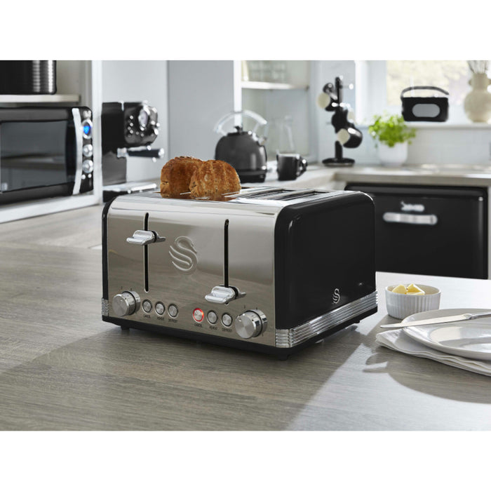 Swan ST19020BN toaster 4 slice(s) 1600 W Black Swan