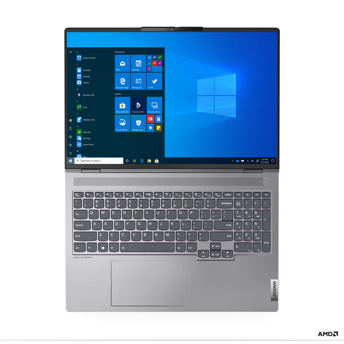 Lenovo ThinkBook 16p AMD Ryzen™ 7 5800H Laptop 40.6 cm (16) WQXGA 16 GB DDR4-SDRAM 512 GB SSD NVIDIA GeForce RTX 3060 Wi-Fi 6 (802.11ax) Windows 11 Pro Grey