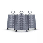 Tower Solitaire Set of 3 Canisters - Grey