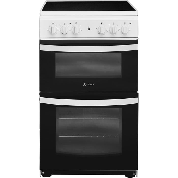 Indesit ID5V92KMW/UK cooker Freestanding cooker Electric Ceramic Black, White A