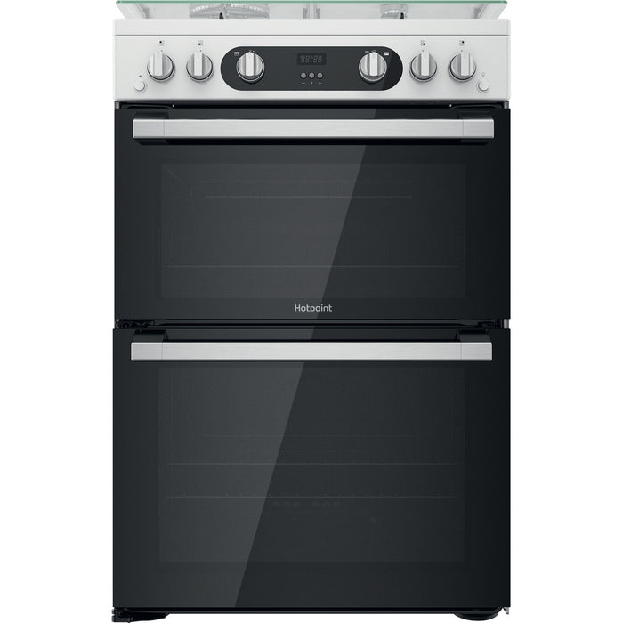 Hotpoint HD67G02CCW/UK cooker Freestanding cooker Gas White A+