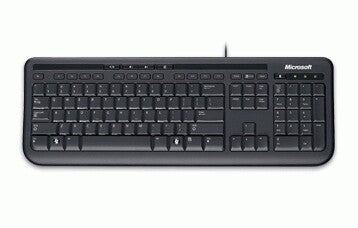 Microsoft Wired 600, Black keyboard USB QWERTY UK International