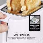 Tower Solitaire 2 Slice Toaster -White Tower