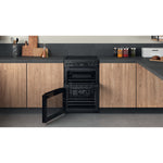 Hotpoint HDM67V92HCB/UK Freestanding cooker Electric Ceramic Black A