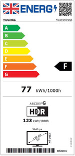 Toshiba Fire TV 55UF3D53DB 55 Smart 4K Ultra HD HDR LED Freeview TV Toshiba